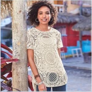 Sundance Shadow Dance Tee, White, L